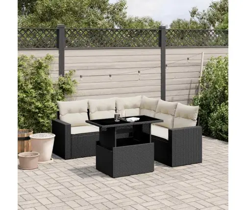 6-Osaline Aiadiivani Komplekt Patjadega, Must, Polürotang