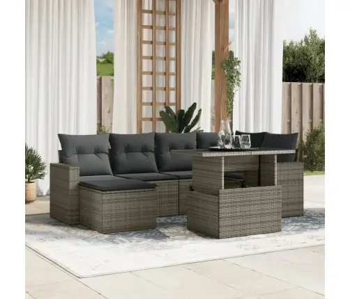 7-Osaline Aiadiivani Komplekt Patjadega, Hall, Polürotang