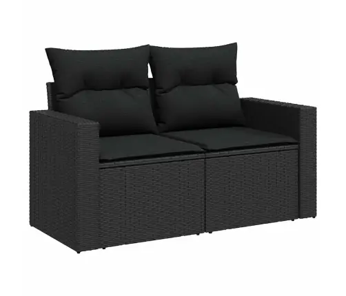 11-Osaline Aiadiivani Komplekt Patjadega, Must, Polürotang