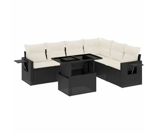 7-Osaline Aiadiivani Komplekt Patjadega, Must, Polürotang