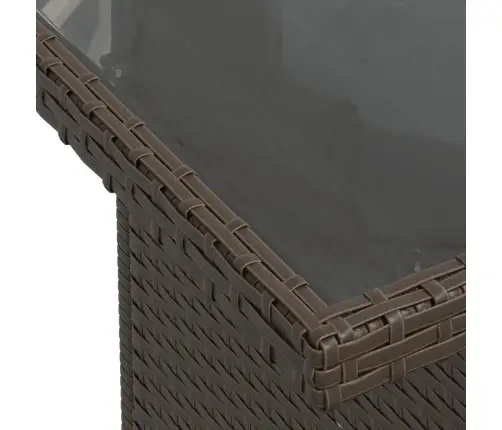 8-Daļīgs Dārza Dīvānu Komplekts, Matrači, Brūna Pe Rotangpalma Vidaxl