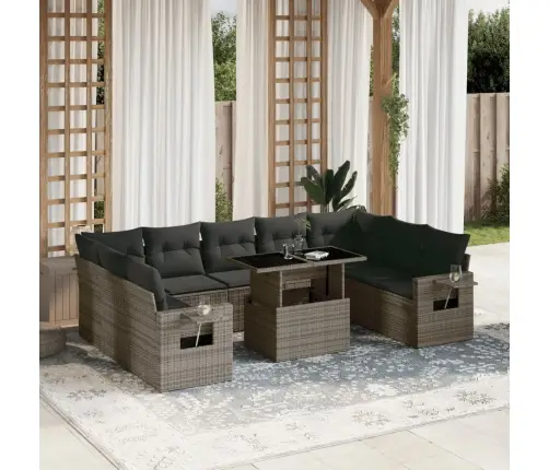 10-Osaline Aiadiivani Komplekt Patjadega, Hall, Polürotang