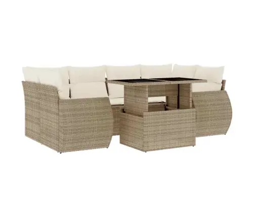 7-Osaline Aiadiivani Komplekt Patjadega, Beež, Polürotang