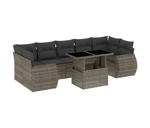 8-Osaline Aiadiivani Komplekt Patjadega, Hall, Polürotang