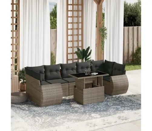 8-Osaline Aiadiivani Komplekt Patjadega, Hall, Polürotang