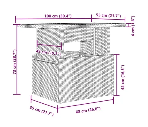 9-Daļīgs Dārza Dīvāna Komplekts,Matrači, Gaiši Pelēka Pe Pinums Vidaxl