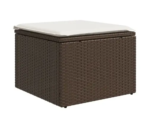 6-Osaline Aiamööblikomplekt Patjadega, Pruun, Polürotang