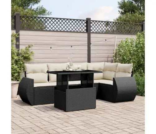 6-Osaline Aiadiivani Komplekt Patjadega, Must, Polürotang