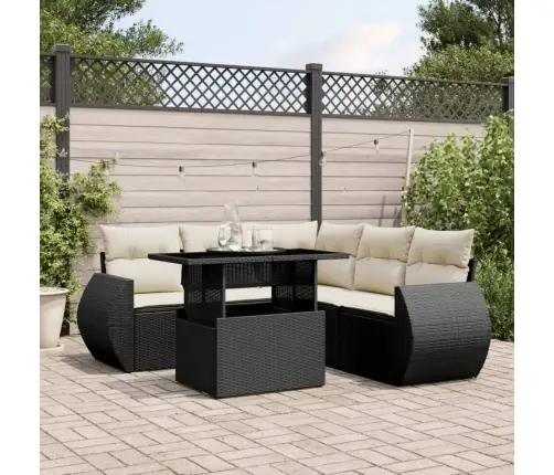 6-Osaline Aiadiivani Komplekt Patjadega, Must, Polürotang