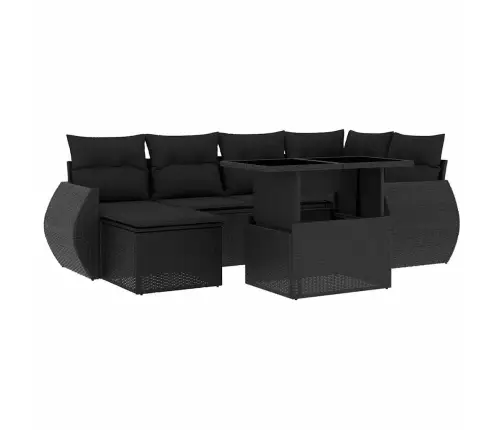 7-Osaline Aiadiivani Komplekt Patjadega, Must, Polürotang