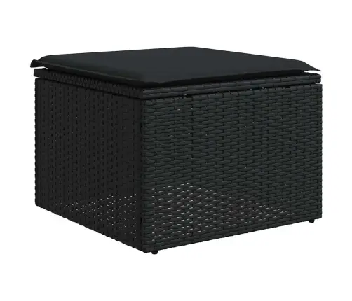 9-Osaline Aiadiivani Komplekt Patjadega, Must, Polürotang