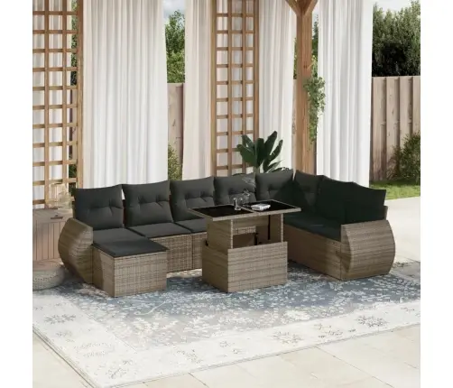 9-Osaline Aiadiivani Komplekt Patjadega, Hall, Polürotang