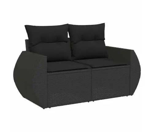 11-Osaline Aiadiivani Komplekt Patjadega, Must, Polürotang