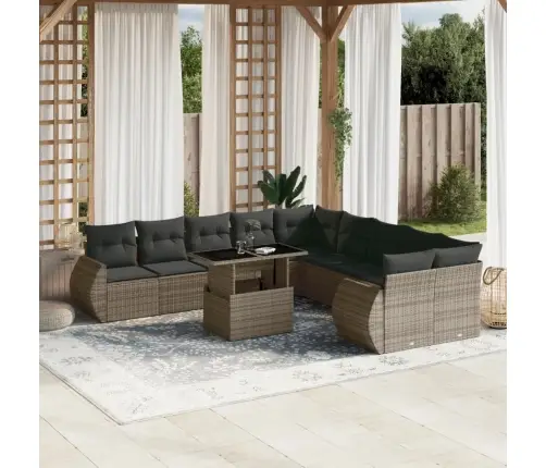 11-Osaline Aiadiivani Komplekt Patjadega, Hall, Polürotang 11-Osaline Aiadiivani Komplekt Patjadega, Hall, Polürotang