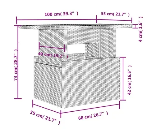11-Osaline Aiadiivani Komplekt Patjadega, Pruun, Polürotang