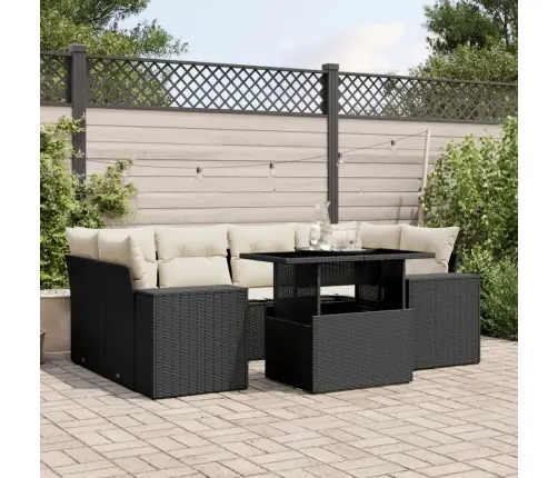 7-Osaline Aiadiivani Komplekt Patjadega, Must, Polürotang