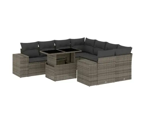 9-Osaline Aiadiivani Komplekt Patjadega, Hall, Polürotang