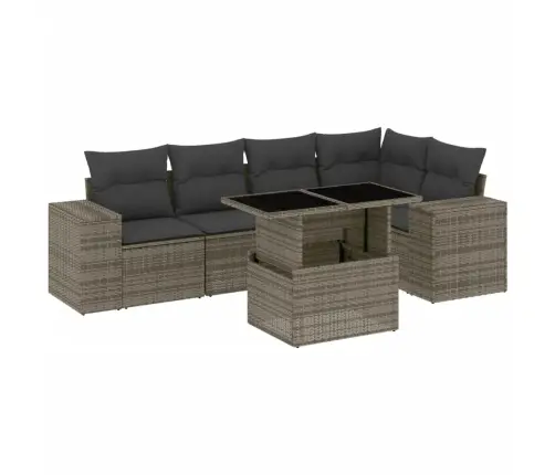 6-Daļīgs Dārza Dīvāna Komplekts Ar Matračiem, Pelēks Pe Pinums Vidaxl 6-Daļīgs Dārza Dīvāna Komplekts Ar Matračiem, Pelēks Pe Pinums Vidaxl