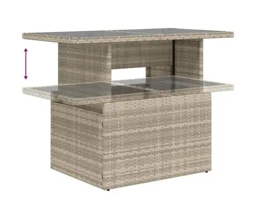 Sodo Komplektas Su Pagalvėlėmis, 8 Dalių, Pilkas, Poliratanas