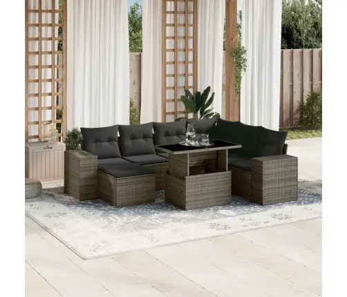 8-Osaline Aiadiivani Komplekt Patjadega, Hall, Polürotang