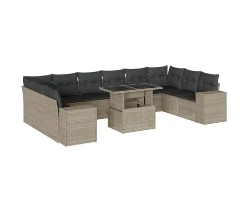 11-Osaline Aiadiivani Komplekt Patjadega, Helehall, Polürotang