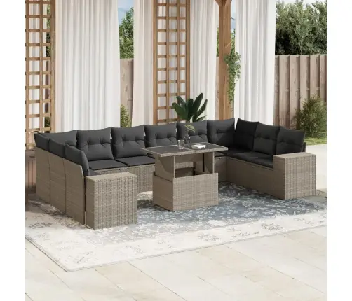 11-Osaline Aiadiivani Komplekt Patjadega, Helehall, Polürotang