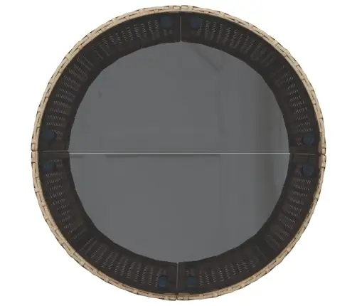 3-Daļīgs Dārza Dīvāna Komplekts, Pusaplis, Melna Pe Rotangpalma Vidaxl