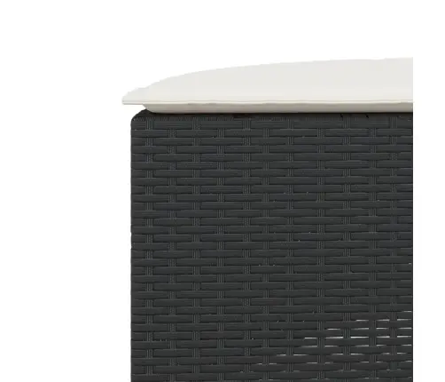 2-Daļīgs Dārza Dīvāna Komplekts, Pusaplis, Melna Pe Rotangpalma Vidaxl