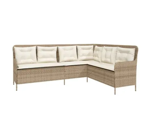 2-Daļīgs Dārza Dīvānu Komplekts, Matrači, Bēša Pe Rotangpalma Vidaxl