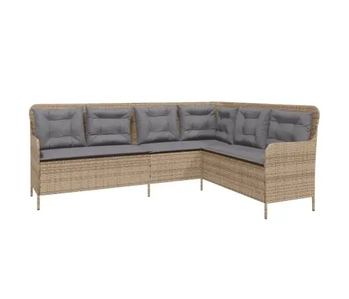 2-Daļīgs Dārza Dīvānu Komplekts, Matrači, Bēša Pe Rotangpalma Vidaxl