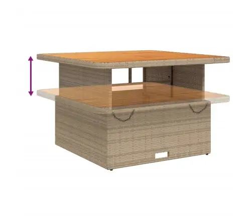 2-Daļīgs Dārza Dīvānu Komplekts, Matrači, Bēša Pe Rotangpalma Vidaxl