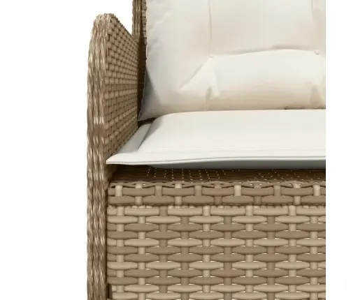 2-Daļīgs Dārza Dīvānu Komplekts, Matrači, Bēša Pe Rotangpalma Vidaxl