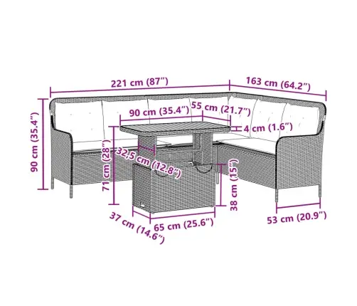 2-Osaline Aiadiivani Komplekt Patjadega, Beež, Polürotang
