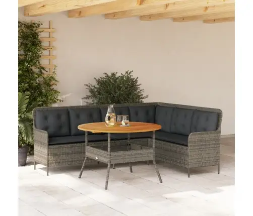 2-Daļīgs Dārza Dīvāna Komplekts Ar Matračiem, Pe Rotangpalma Vidaxl