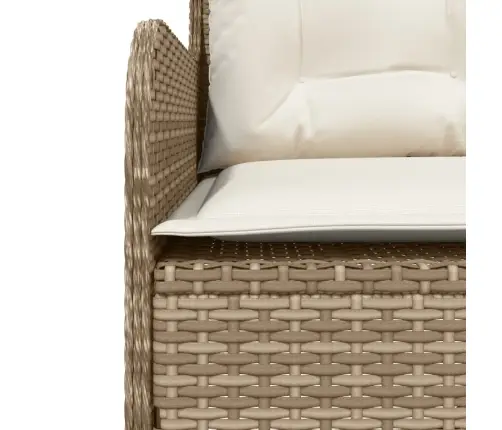 Sodo Komplektas Su Pagalvėlėmis, 2 Dalių, Smėlio, Poliratanas