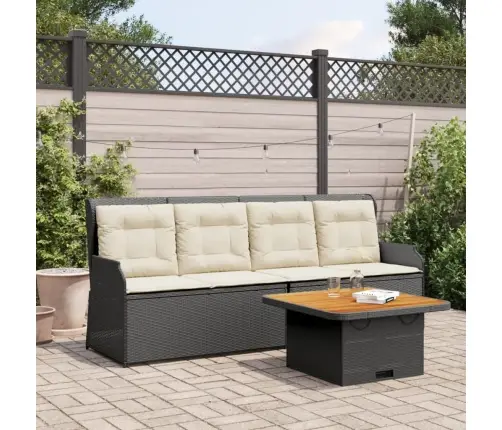 3-Daļīgs Dārza Atpūtas Mēbeļu Komplekts, Melna Pe Rotangpalma Vidaxl