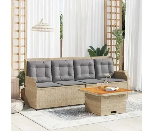 3-Daļīgs Dārza Mēbeļu Komplekts Ar Matračiem, Pe Rotangpalma Vidaxl