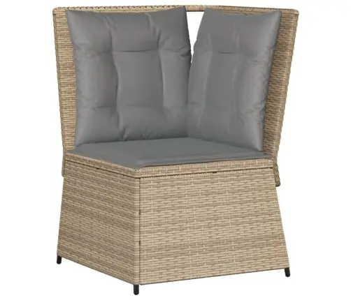 4-Daļīgs Dārza Atpūtas Mēbeļu Komplekts, Bēša Pe Rotangpalma Vidaxl