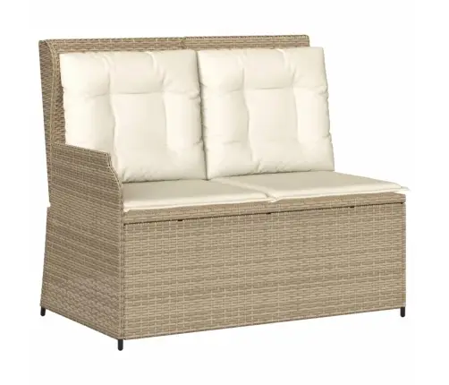 4-Daļīgs Dārza Atpūtas Mēbeļu Komplekts, Bēša Pe Rotangpalma Vidaxl