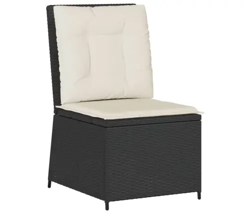 5-Osaline Aiamööblikomplekt Patjadega, Must, Polürotang