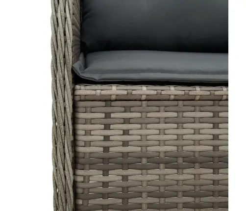 Sodo Komplektas Su Pagalvėlėmis, 5 Dalių, Pilkas, Poliratanas