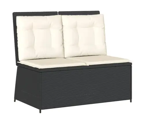 7-Osaline Aiamööbli Komplekt Patjadega, Must, Polürotang