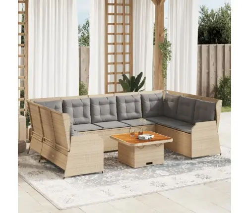 7-Daļīgs Dārza Mēbeļu Komplekts Ar Spilveniem, Pe Rotangpalma Vidaxl