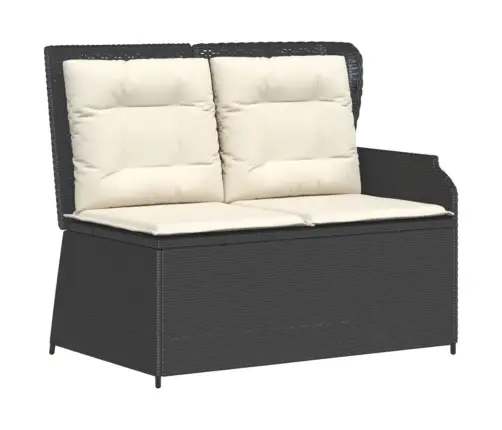 7-Osaline Aiamööbli Komplekt Patjadega, Must, Polürotang