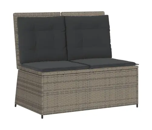 Sodo Komplektas Su Pagalvėlėmis, 7 Dalių, Pilkas, Poliratanas