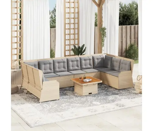 7-Daļīgs Dārza Mēbeļu Komplekts Ar Spilveniem, Pe Rotangpalma Vidaxl