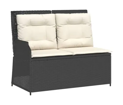 3-Daļīgs Dārza Atpūtas Mēbeļu Komplekts, Melna Pe Rotangpalma Vidaxl