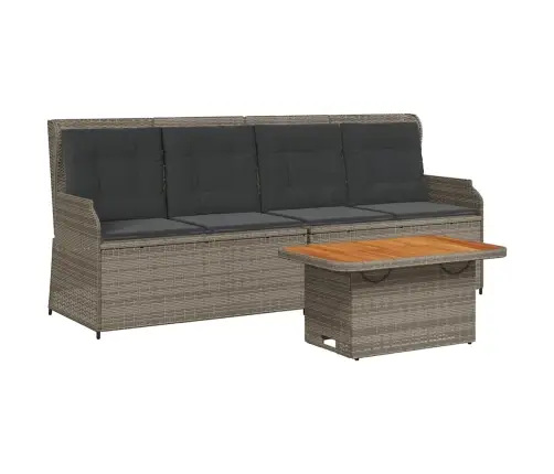 Sodo Komplektas Su Pagalvėlėmis, 3 Dalių, Pilkas, Poliratanas