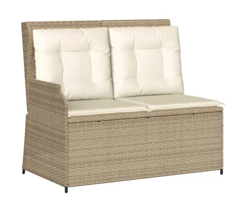 3-Daļīgs Dārza Atpūtas Mēbeļu Komplekts, Bēša Pe Rotangpalma Vidaxl