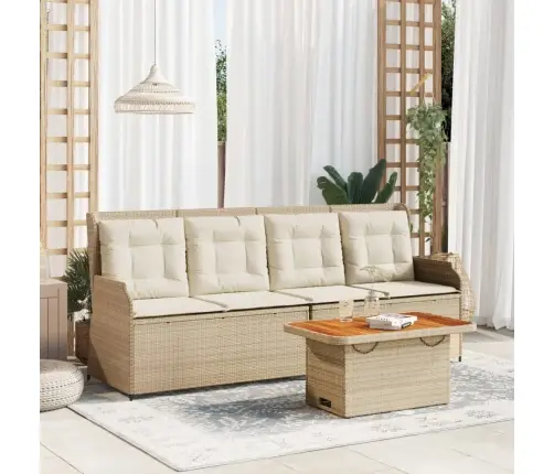 3-Daļīgs Dārza Atpūtas Mēbeļu Komplekts, Bēša Pe Rotangpalma Vidaxl